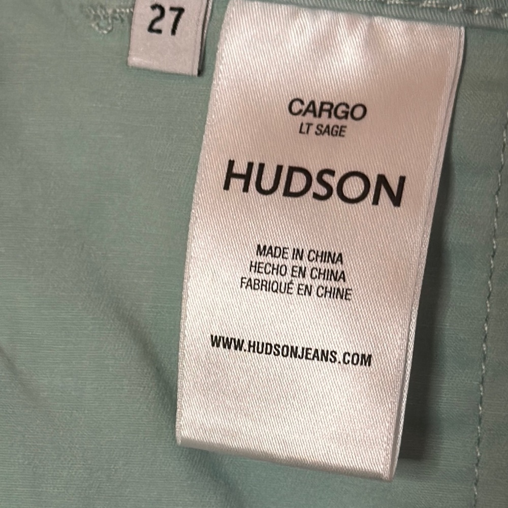 Hudson Lt Sage Cargo Pants wide leg Sz 27 - Picture 10 of 10